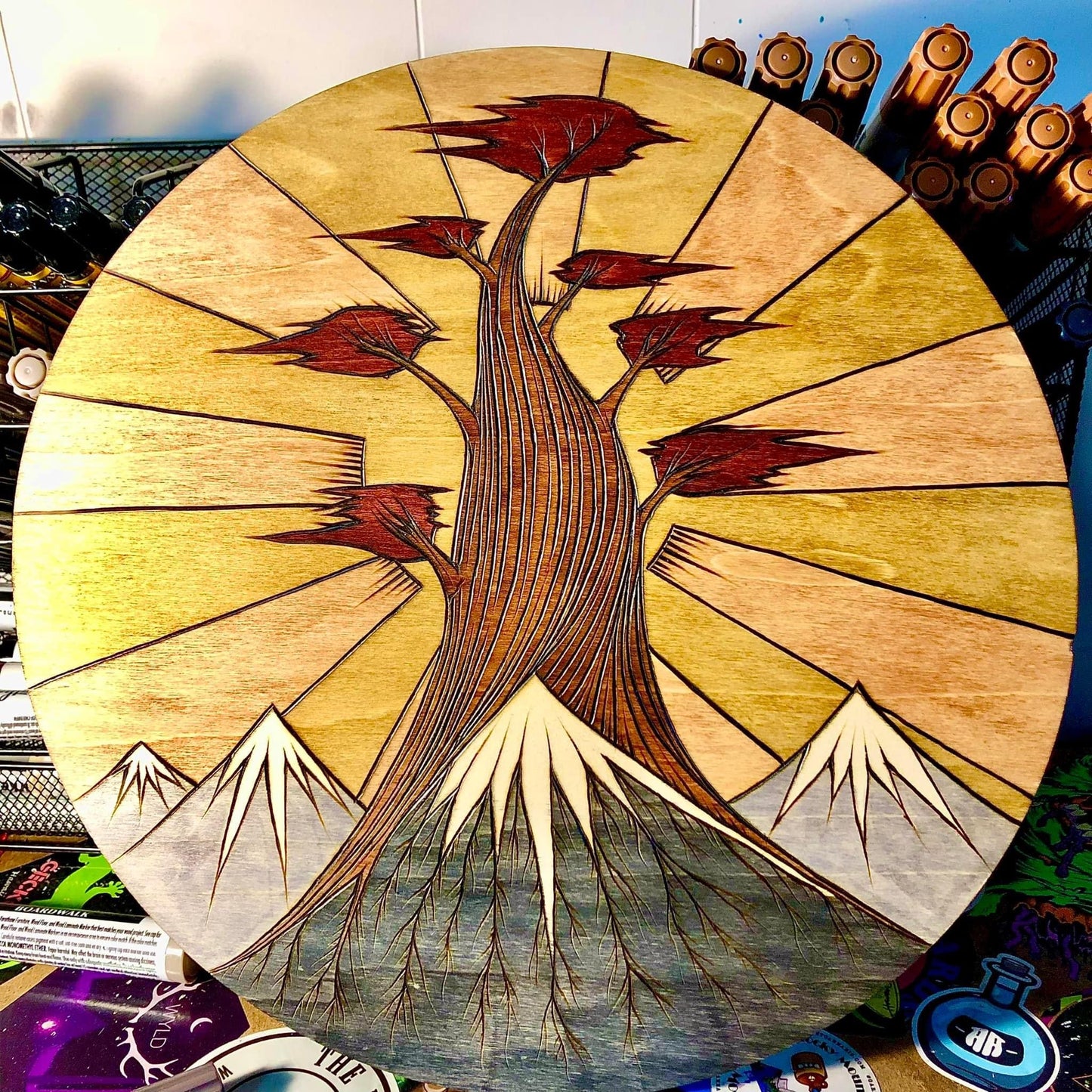 Tree Behind Mountains